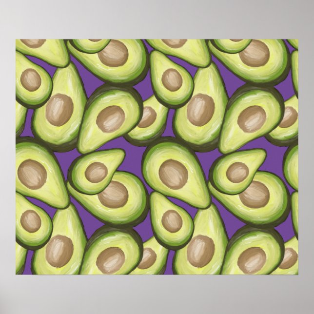 Gourmet Fresh klipp Vegan Avocado Mönster Poster (Framsidan)