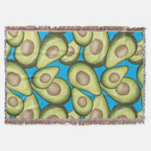 Gourmet Fresh Vegan Avocado Mönster Filt