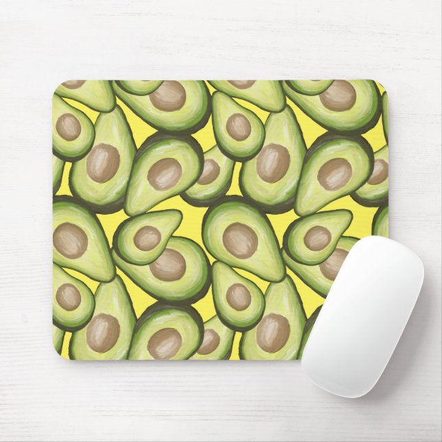 Gourmet Fresh Vegan Avocado Mönster Mouse Pad Musmatta (Med mus)