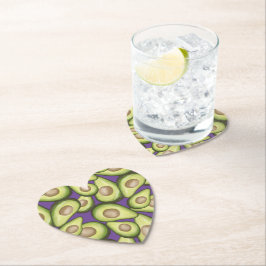 Gourmet Fresh Vegan Avocado Mönster Square Pap Underlägg Papper