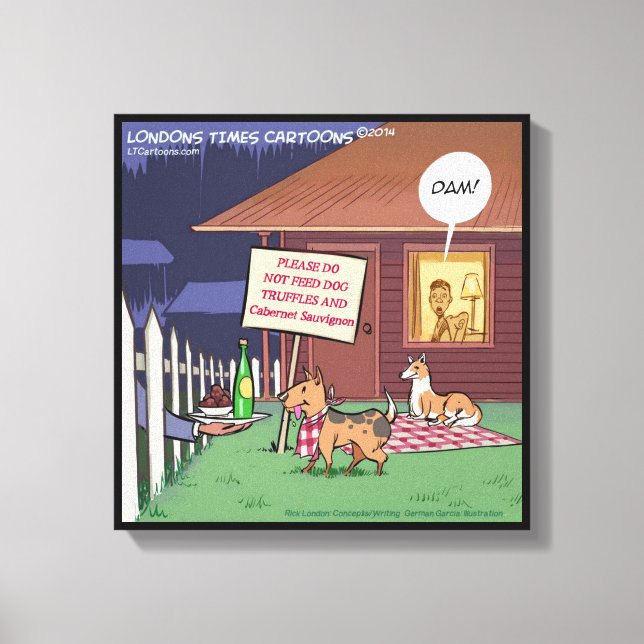Gourmet Hundar Funny Wrapped Canvas Skriv ut (Framsida)