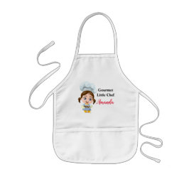 Gourmet Little Chef Apron för flickor Barnförkläde
