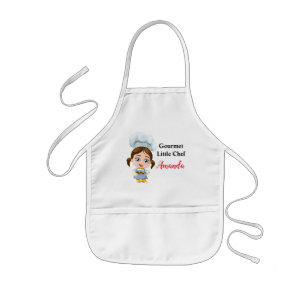 Gourmet Little Chef Apron för flickor Barnförkläde