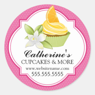 Gourmet Orange Slice Cuptårta Bakery Box Sälar Runt Klistermärke