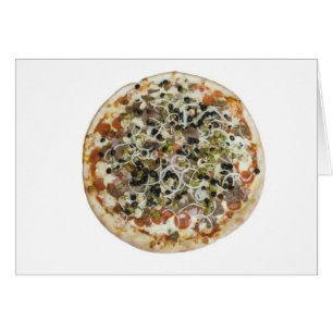 Gourmet Supreme Pizza Blank Card Hälsningskort
