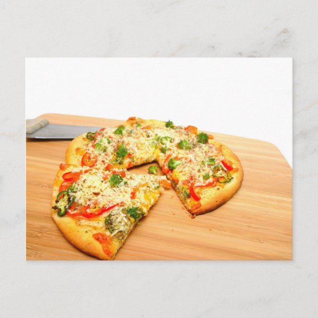Gourmet Veggie Pizza Vykort (Framsida)