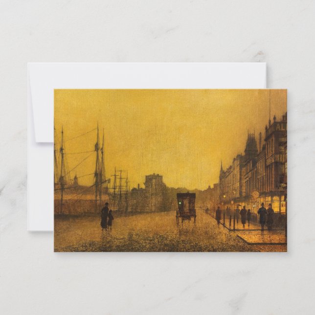Gourock Dock, Glasgow, av John Atkinson Grimshaw Tack Kort (Framsida)