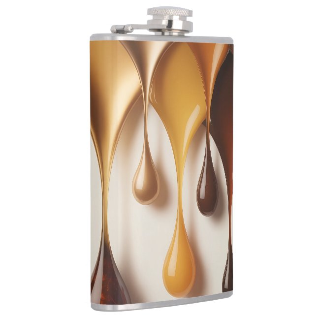 Gouttes Dorées - Art Liquide Luxe - Flasque Fickplunta (Höger)