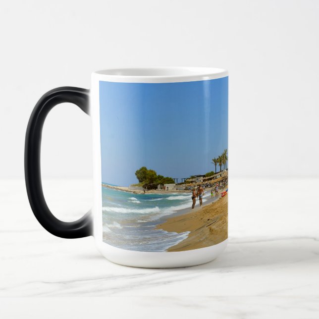 Gouves strand på Kreta Mugg (Vänster)