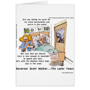 Gov Scott Walker Roliga Satiriska Gåvor Tees Etc Hälsningskort