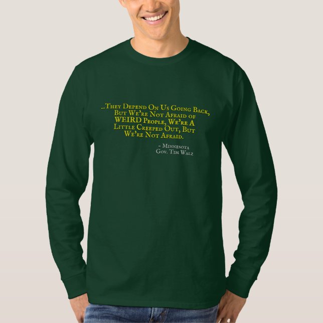 Gov. Tim Walz KONSTIG People Long Sleeve T-Shirt (Framsida)