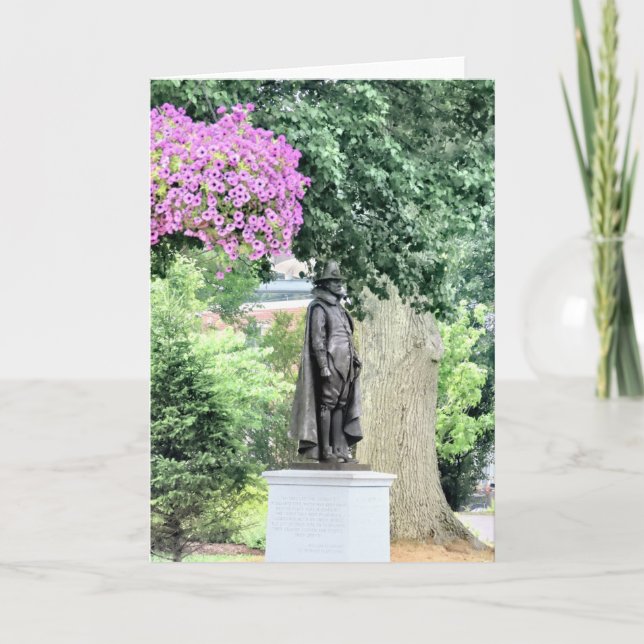 Gov. William Bradford-monument på sommaren Kort (Framsida)