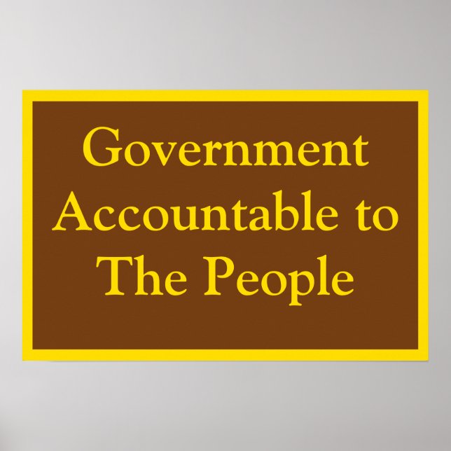 Government Accountable Poster (Framsidan)