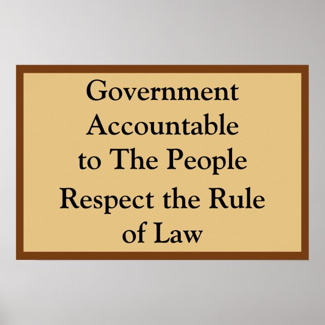 Government Accountable Rule of Law Poster (Framsidan)