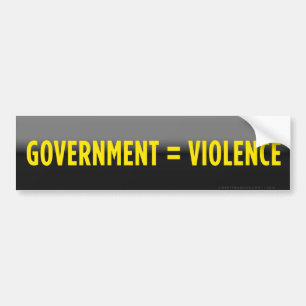 Government Equals Violence Klistermärke