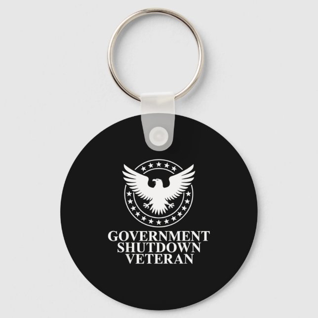 Government Shutdown Veteran Eagle Patriotic Litica Nyckelring (Framsida)