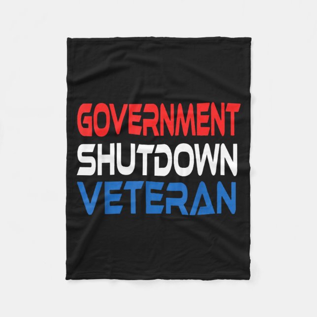 Government Shutdown Veteran  Fleecefilt (Framsidan)