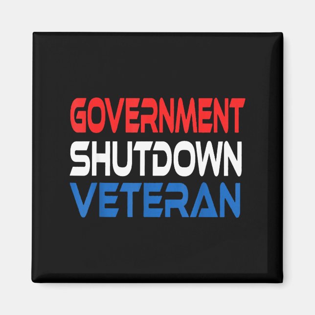 Government Shutdown Veteran  Magnet (Framsidan)