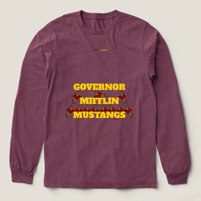 GOVERNOR MIFFLIN MUSTANGS T-Shirt (Design framsida)