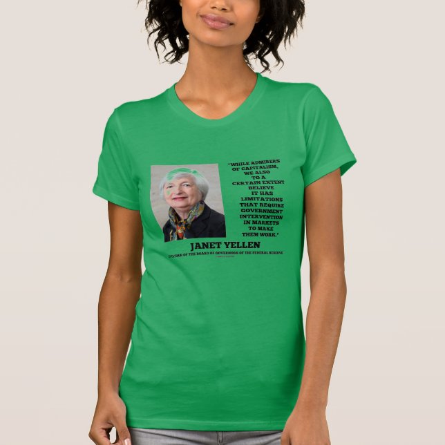 Govt för Janet Yellen beundrarekapitalism T-shirt (Framsida)