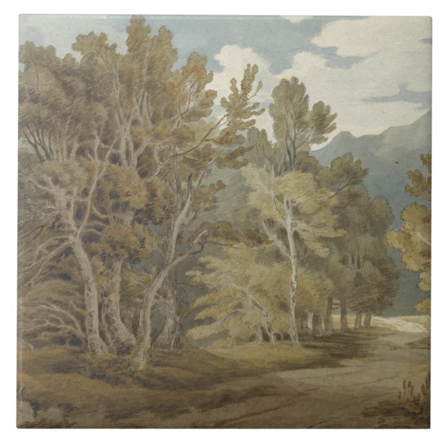 Gowbarrow Park, Ullswater (av John White Abbott) Kakelplatta (Framsidan)