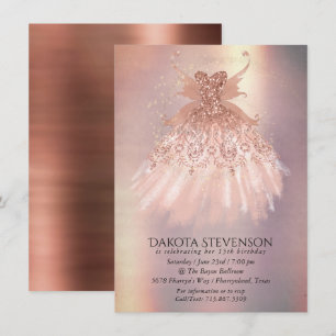 Gown Fairy Vinge Ro Guld Terracotta Coral Sheen Inbjudningar