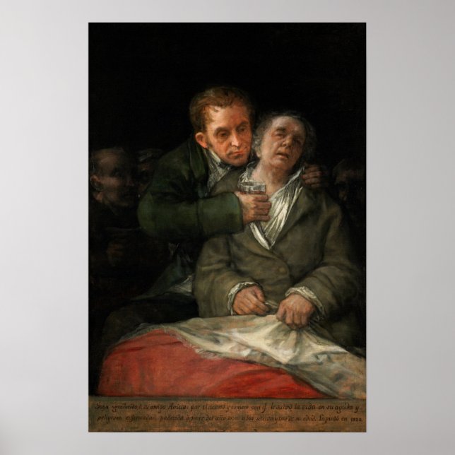 Goya - Bifogad av Doktor Arrieta 1820 Poster (Framsidan)