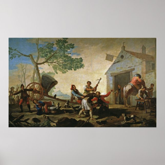 Goya - Bråk på krogen Venta Nueva 1777 Poster (Framsidan)