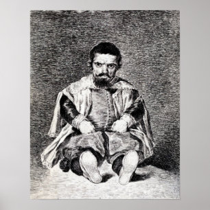 Goya - Dwarf Sebastian Morra vid domstolen ... Poster