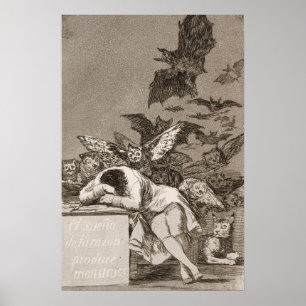 Goya - Förnuftets sömn föder monstren 1799 Poster