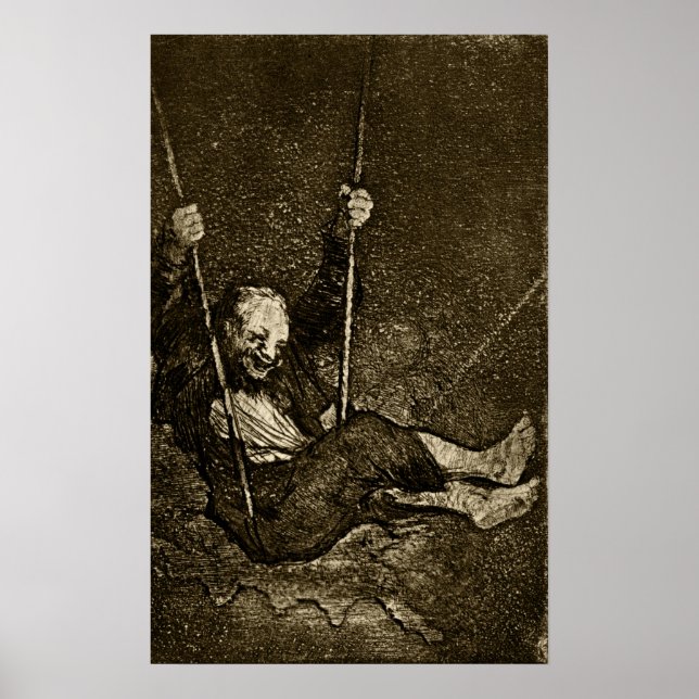 Goya - Gammal gungande 1820 Poster (Framsidan)