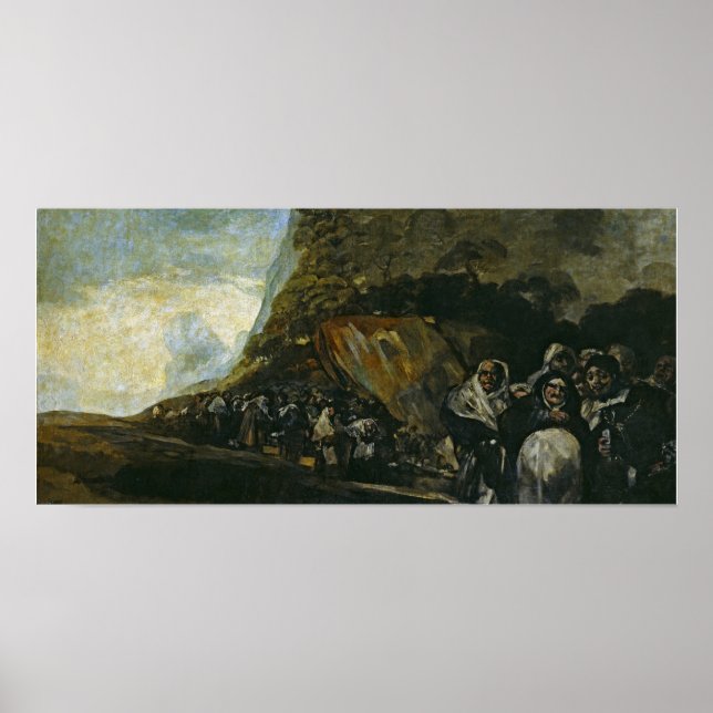 Goya - Pilgrimage to Fontän of San Isidro 1823 Poster (Framsidan)