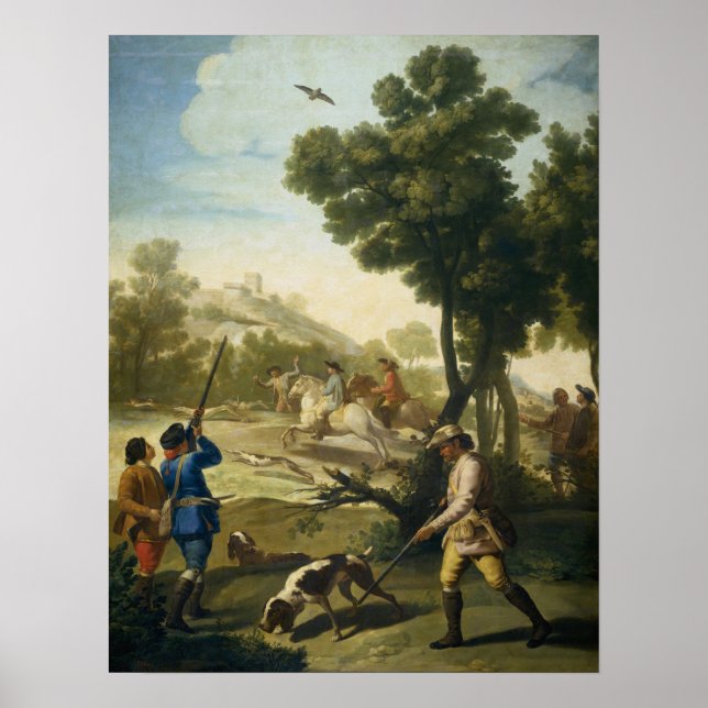 Goya - Prepelinaia Hunting 1775 Poster (Framsidan)