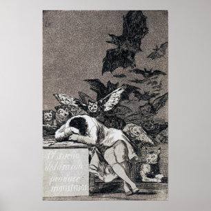 Goya - Reason ger monster 1799 Poster