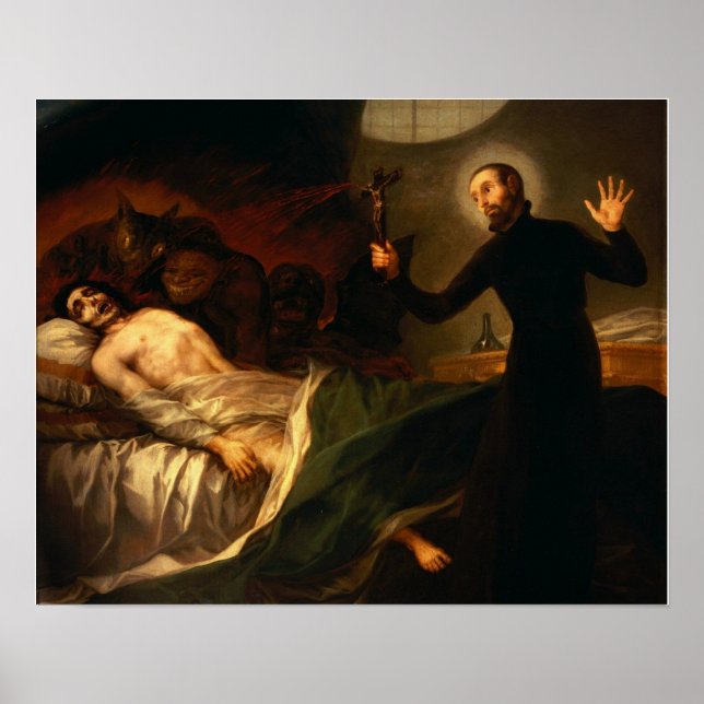 Goya - Sv. Francis Borgia Helps Dying 1788 Poster (Framsidan)