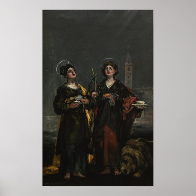 Goya - Sv. Husta och St. Rufina 1817 Poster (Framsidan)