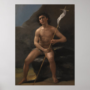 Goya - utanför St. John Baptist i Desert 1810 Poster