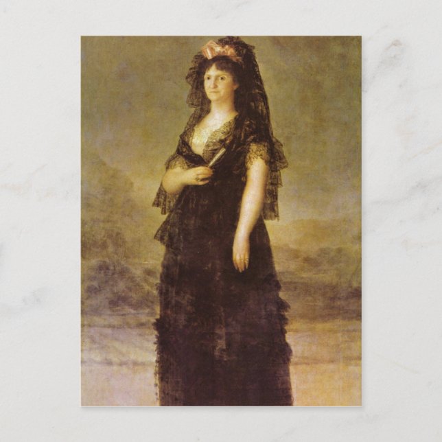 Goya y Lucientes, Francisco de Porträtt av Que Vykort (Framsida)