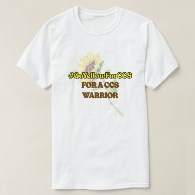 #GoYellowForCCS - CCS Warrior Tshirt T Shirt (Design framsida)