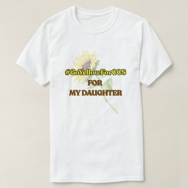 #GoYellowForCCS - dottertröja T Shirt (Design framsida)