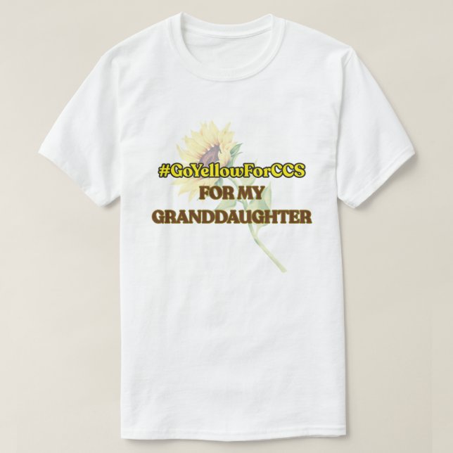 #GoYellowForCCS - Granddotter Tshirt T Shirt (Design framsida)