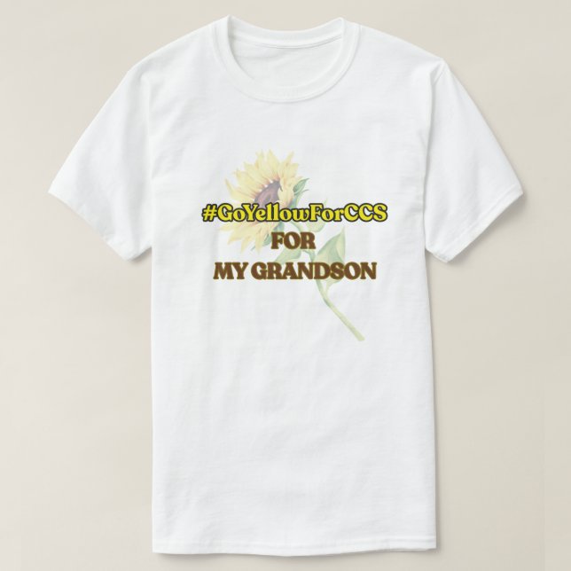 #GoYellowForCCS - Grandson Tshirt T Shirt (Design framsida)