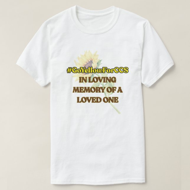 #GoYellowForCCS - I överklockningsminne T Shirt (Design framsida)