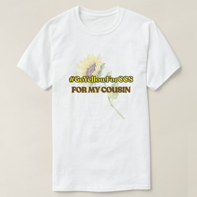 #GoYellowForCCS - kusin Tshirt T Shirt (Design framsida)