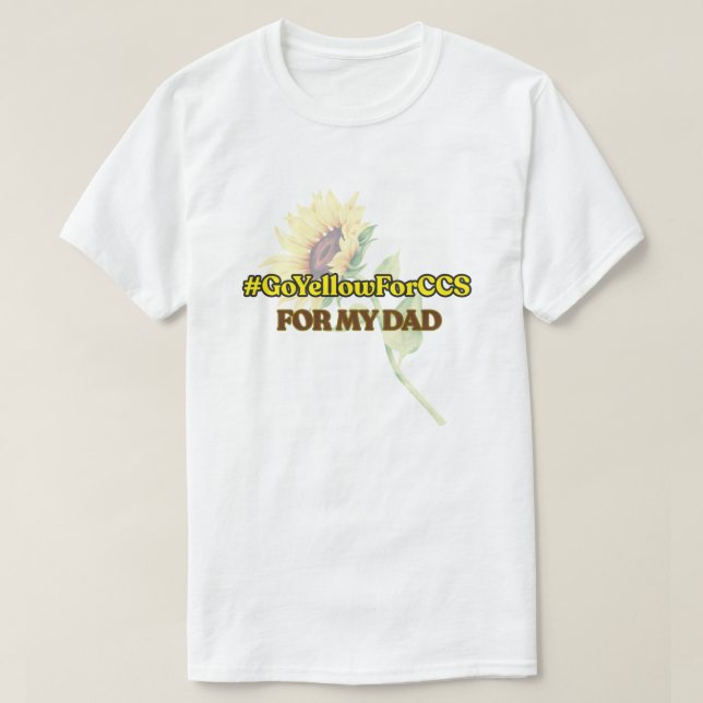 #GoYellowForCCS - Pappa Tshirt T Shirt (Design framsida)