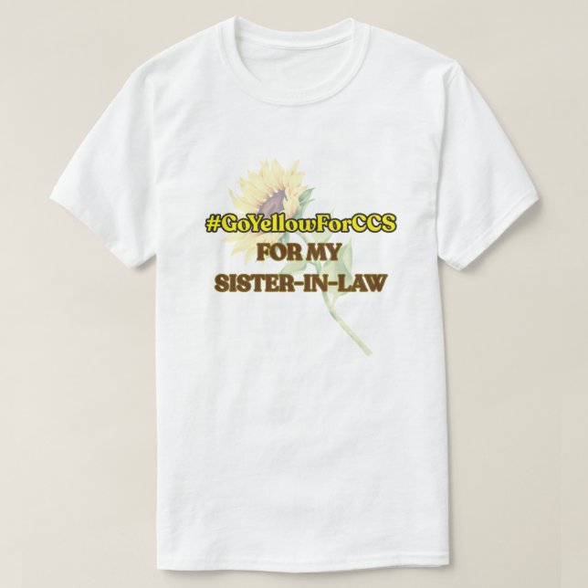 #GoYellowForCCS - Syrran-in-law-tröja T Shirt (Design framsida)