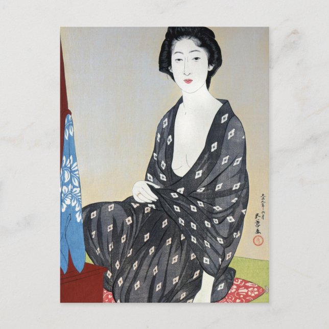 Goyo "Woman in Kimono" Vykort (Framsida)