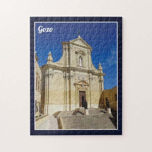Gozo Cathedral Of The Assumption Cittadella Malta Pussel (Vertikal)