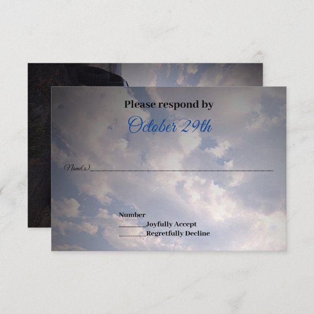 GP Off Road 4X4 Bröllopsanmälan Inbjudningar (Fram/baksida)