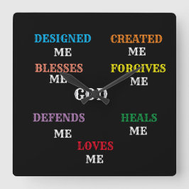 GPD DESIGNAD ME CLOCK FYRKANTIG KLOCKA